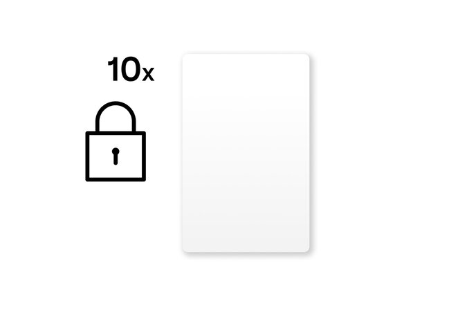 Verschlüsselte NFC Smart Cards Weiß Set - 10 Stück